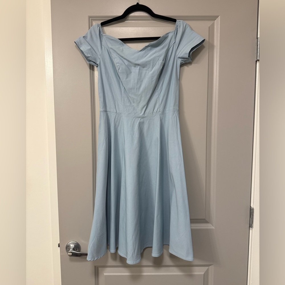 Grace Karin Light Blue Fit & Flare Dress NWT Size Medium